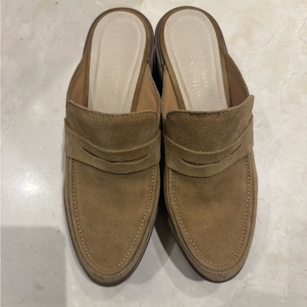 Brown Suede Platform Mules - image 3